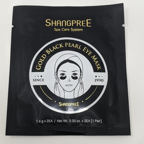 [Shangpree] Real Gold Black Pearl Eye Mask - Picture 1 of 5